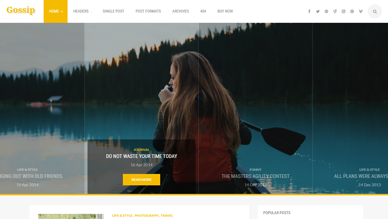 Gossip Blogger Template